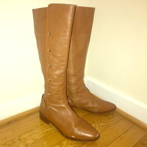 Tan leather Michael Kors boots